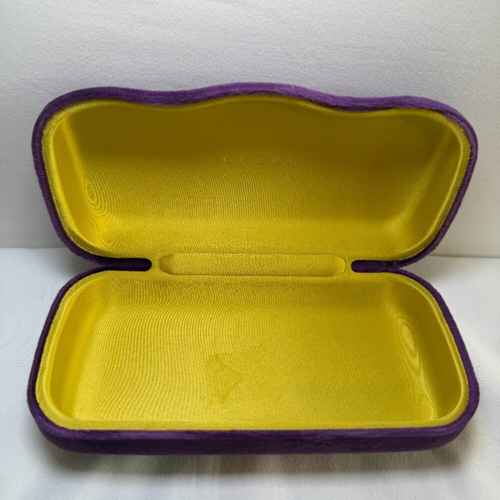 GUCCI Sunglasses Glasses Eyeglass Purple Velvet Clamshell Case - Picture 8 of 9